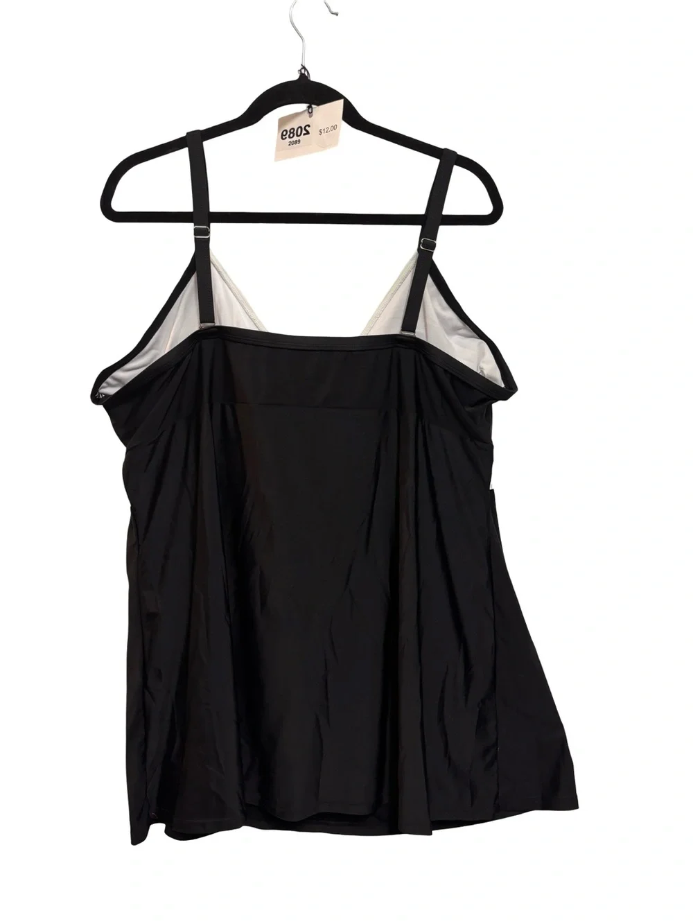 Black & White Twist-Front Tankini Top